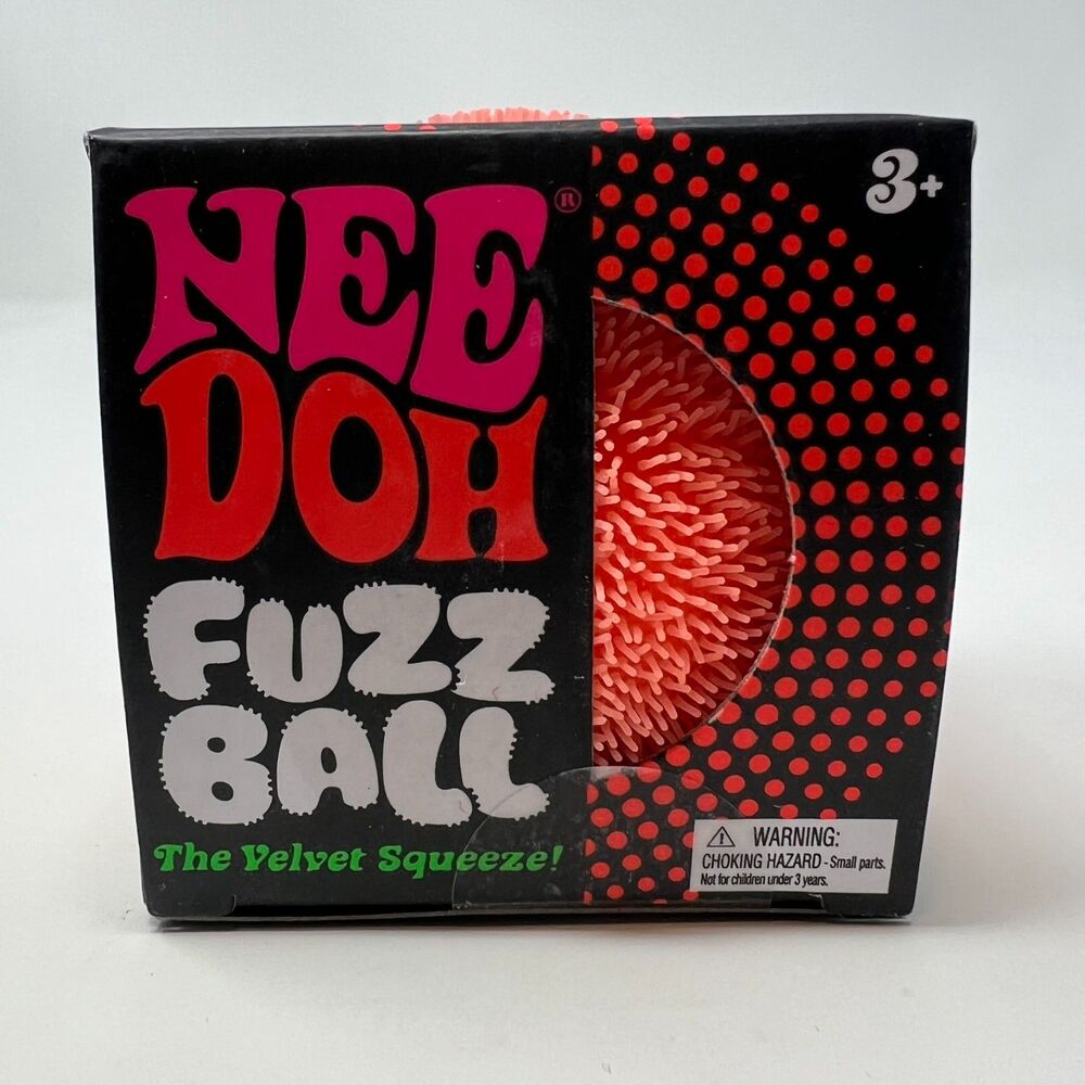Nee Doh Fuzz Ball Stress Relief Toy Orange